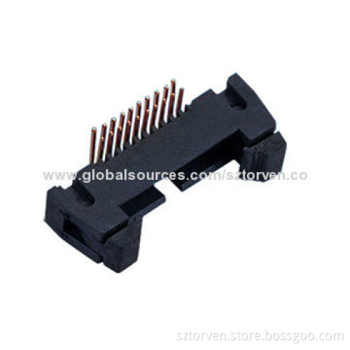 Box Header with Latches, 1.27mm Pitch, 6 to 64 Pins, Right Angle Type